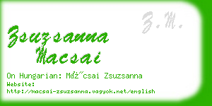 zsuzsanna macsai business card